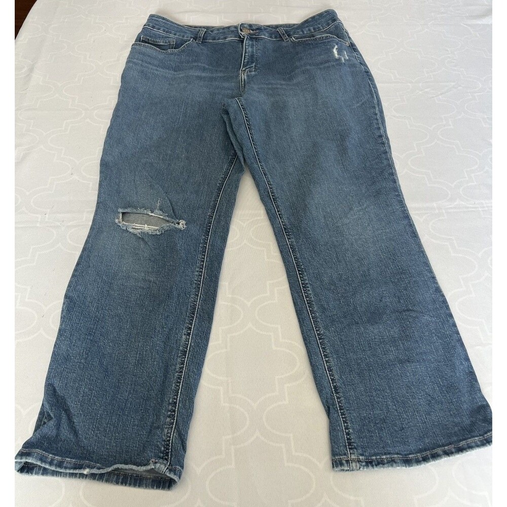 LEE Legendary Style Boyfriend MidRise Distressed Women’s Jeans Size 18W